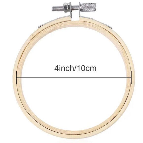 Pllieay 6 Pieces 4‎ Inch Embroidery Hoops Bamboo Circle Cross Stitch Hoop Ring - Picture 2 of 8
